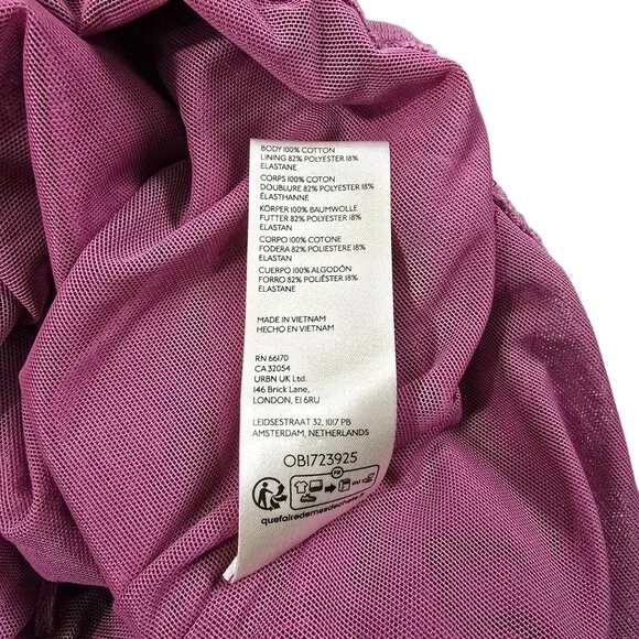 Free People Tube Top XL Strapless Ruched Pink - Picture 9 of 11